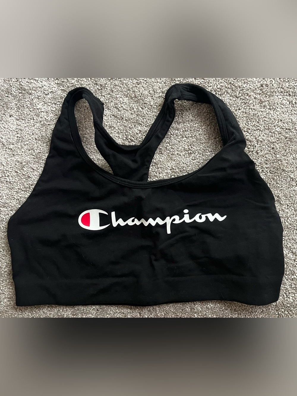 Champion Black Racerback Sports Bra